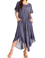 Sakkas Everyday Essentials Cap Sleeve Caftan Dress / Cover Up