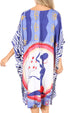 Sakkas Trina Women's Casual Loose Beach Poncho Caftan Dress Cover-up Many Print