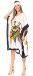 Sakkas Trina Women's Casual Loose Beach Poncho Caftan Dress Cover-up Many Print