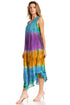 Sakkas Ombre Floral Tie Dye Tank Sheath Caftan Rayon Dress