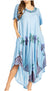 Sakkas Watercolor Palm Tree Tank Caftan Dress