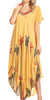 Sakkas Watercolor Palm Tree Tank Caftan Dress