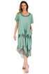 Sakkas Watercolor Palm Tree Tank Caftan Dress
