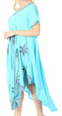 Sakkas Watercolor Palm Tree Tank Caftan Dress