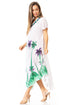Sakkas Watercolor Palm Tree Tank Caftan Dress