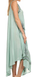 Sakkas Watercolor Palm Tree Tank Caftan Short Dress
