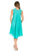 Sakkas Watercolor Palm Tree Tank Caftan Short Dress