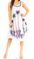 Sakkas Watercolor Palm Tree Tank Caftan Short Dress