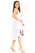 Sakkas Watercolor Palm Tree Tank Caftan Short Dress