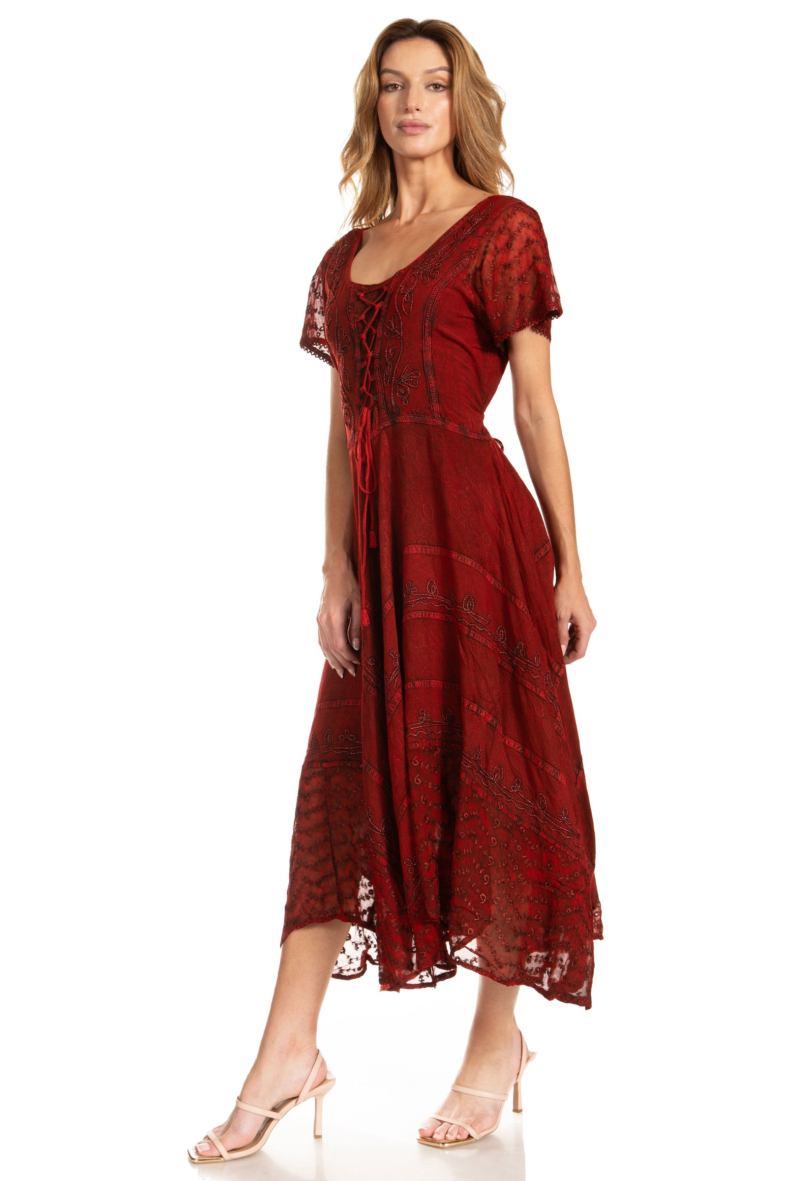 Sakkas Marigold Embroidered Fairy Dress