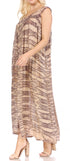 Sakkas Adele Sequin Embroidered Scoop Neck Sleeveless Dress / Cover Up
