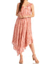 Sakkas Kara Long Draped Sleeveless Marbled Caftan Dress / Cover Up