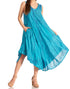 Sakkas Kara Long Draped Sleeveless Marbled Caftan Dress / Cover Up