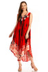 Vestido caftán largo sin mangas con bordado floral Alexis de Sakkas