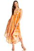 Vestido caftán largo sin mangas con bordado floral Alexis de Sakkas