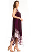Vestido caftán largo sin mangas con bordado floral Alexis de Sakkas
