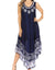 Vestido caftán largo sin mangas con bordado floral Alexis de Sakkas