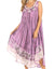 Vestido caftán largo sin mangas con bordado floral Alexis de Sakkas