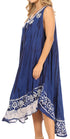 Vestido caftán largo sin mangas con bordado floral Alexis de Sakkas