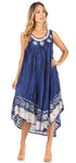 Vestido caftán largo sin mangas con bordado floral Alexis de Sakkas