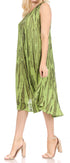 Sakkas Nora Sleeveless Embroidered Short Tie Dye Caftan Dress / Cover Up