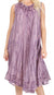 Sakkas Nora Sleeveless Embroidered Short Tie Dye Caftan Dress / Cover Up