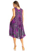 Sakkas Nora Sleeveless Embroidered Short Tie Dye Caftan Dress / Cover Up