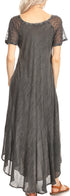 Sakkas Helena Embroidered Nightgown / Women Sleepwear with Eyelet Sleeves