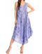 Sakkas Laeila Tie Dye Washed Long Sleeveless Tank Top Caftan Dress / Cover Up