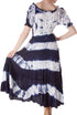 2-Tone Tie Dye Cap Sleeves Smocked Waist Tiered Guazy Long Dress - FINAL SALE