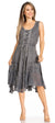 Sakkas Magdilena Stonewashed Corset Front Embroidered Dress
