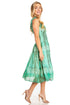 Sakkas Alba Women's Off The Shoulder Smock Ruffle Midi Dress Tie Dye & Embroidery
