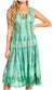 Sakkas Alba Women's Off The Shoulder Smock Ruffle Midi Dress Tie Dye & Embroidery