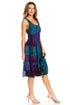 Sakkas Alba Women's Off The Shoulder Smock Ruffle Midi Dress Tie Dye & Embroidery