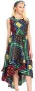 Sakkas Emalia Women's Sleeveless Cocktail High Low Hem Dress with Pockets Chambray