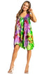Sakkas Artemi Women's Casual Short Tie-dye Sleeveless Loose Tank Dress Cover-up
