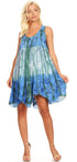 Sakkas Artemi Women's Casual Short Tie-dye Sleeveless Loose Tank Dress Cover-up