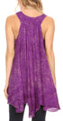 Sakkas Artemi Women's Casual Short Tie-dye Sleeveless Loose Tank Dress Cover-up