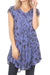 Vestido corto holgado estilo bohemio con cuello en V y mangas cortas Sakkas Xoana para mujer