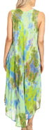 Sakkas Neja Women's Casual Maxi Summer Sleeveless Loose Fit Tie Dye Tank Dress