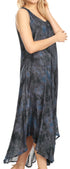 Sakkas Irene Women's Casual Tie-dye Maxi Summer Sleeveless Loose Fit Tank Dress