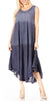 Sakkas Irene Women's Casual Tie-dye Maxi Summer Sleeveless Loose Fit Tank Dress