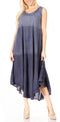 Sakkas Irene Women's Casual Tie-dye Maxi Summer Sleeveless Loose Fit Tank Dress