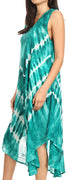 Vestido largo informal sin mangas con efecto tie-dye y tirantes finos para mujer de Sakkas Ambra