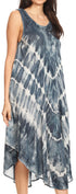 Vestido largo informal sin mangas con efecto tie-dye y tirantes finos para mujer de Sakkas Ambra