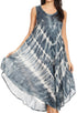 Vestido largo informal sin mangas con efecto tie-dye y tirantes finos para mujer de Sakkas Ambra
