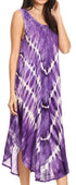 Vestido largo informal sin mangas con efecto tie-dye y tirantes finos para mujer de Sakkas Ambra