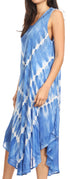 Vestido largo informal sin mangas con efecto tie-dye y tirantes finos para mujer de Sakkas Ambra