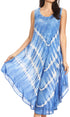 Vestido largo informal sin mangas con efecto tie-dye y tirantes finos para mujer de Sakkas Ambra