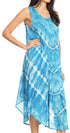 Vestido largo informal sin mangas con efecto tie-dye y tirantes finos para mujer de Sakkas Ambra
